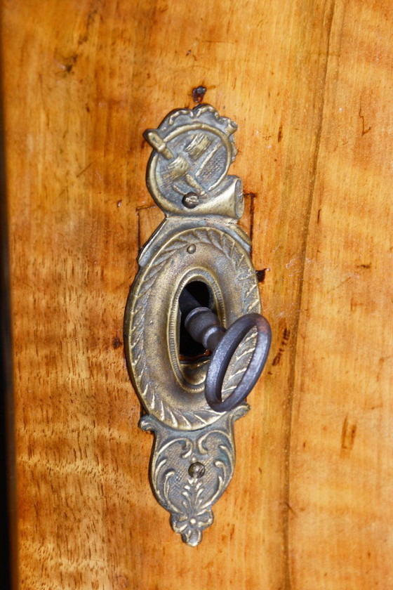 Restored Biedermeier Display Cabinet, Walnut, Glass, 1820s, Austria – Iron (photo 10 of 19)