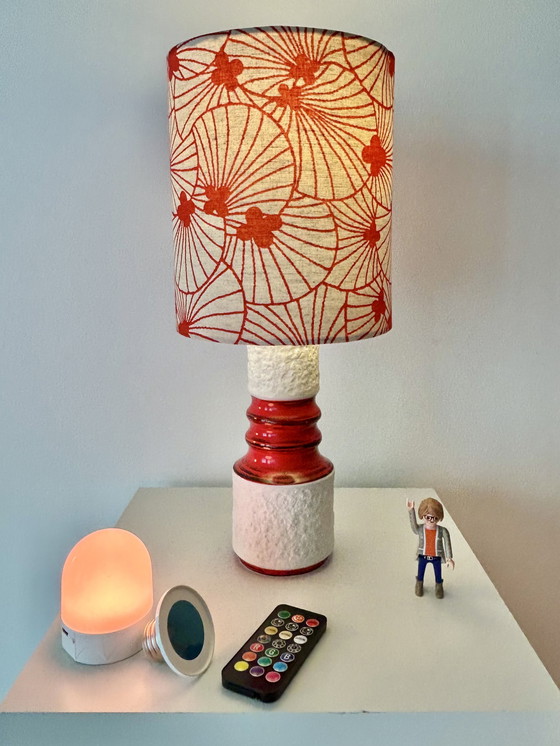 Image 1 of Draadloze tafellamp gemaakt van een vintage KPM-vaas - geschikt voor balkons