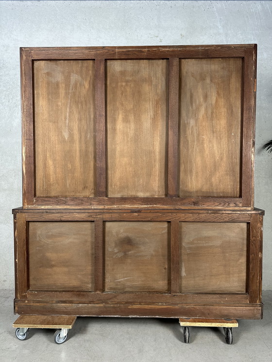 Image 1 of Vitrine Art déco d'origine - chêne