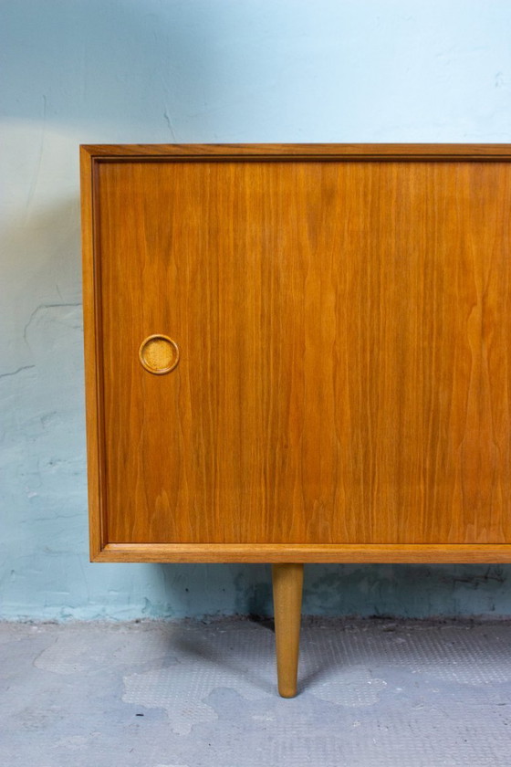 Image 1 of Vintage sideboard chest of drawers shelf teak nut mid century 60s