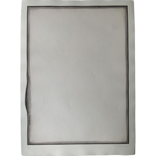 Alte Radierung auf Margenes 7 Papier von Erwin Bechtold, 1977
