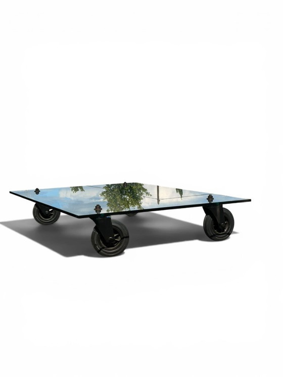 Image 1 of Tavolo con Ruote Coffee Table - Gae Aulenti for FontanaArte (150x100)