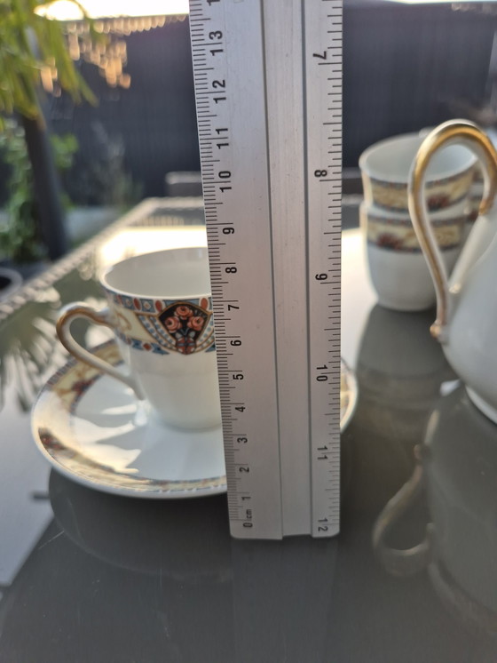 Image 1 of Set da caffè Art Deco Limoges - W.G. & Co - 1930 circa - Design orientalista - 25 pezzi