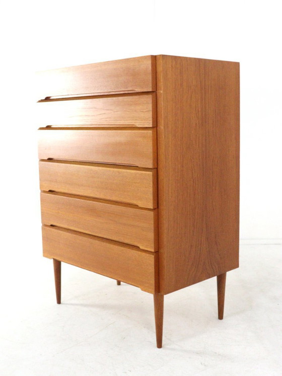 Image 1 of Grote hoge XL Deense ladekast vintage