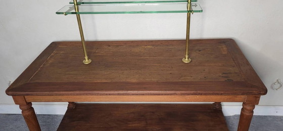 Ladentisch Möbel Schaufenstertisch – Sideboard, Glass, Brass, Industrieel (photo 6 of 11)