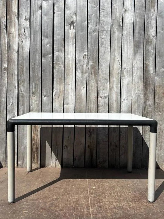 Grey wash Thonet Flex by Gerd Lange dining table, 130×80 cm | Mid-century design with character 1 of 11, Wood (photo 7 of 14)