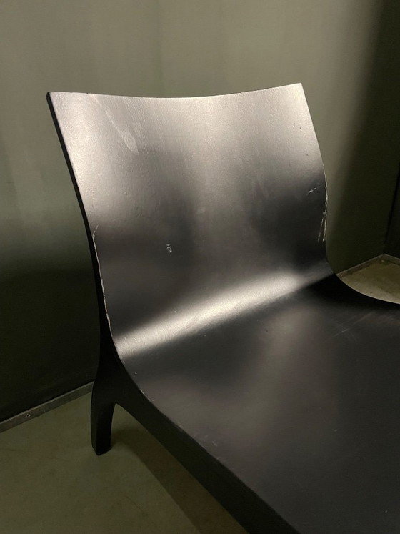 Paire de chaises longues sculpturales en contreplaqué, Lente, Fauteuils d'appoint, Bois, Noir, Modern (photo 4 sur 9)