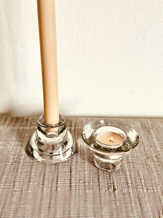 Image 1 of Set di 2 candelieri in vetro – Knut & Marianne Hagberg per IKEA