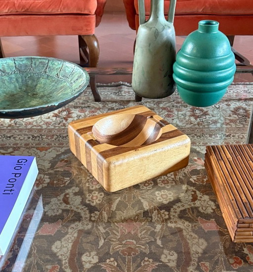 Bol vide-poche en bois, Italie, vers 1970