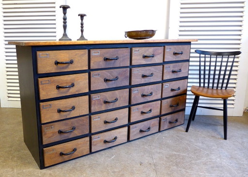 Magnifique commode de comptoir vintage ancienne