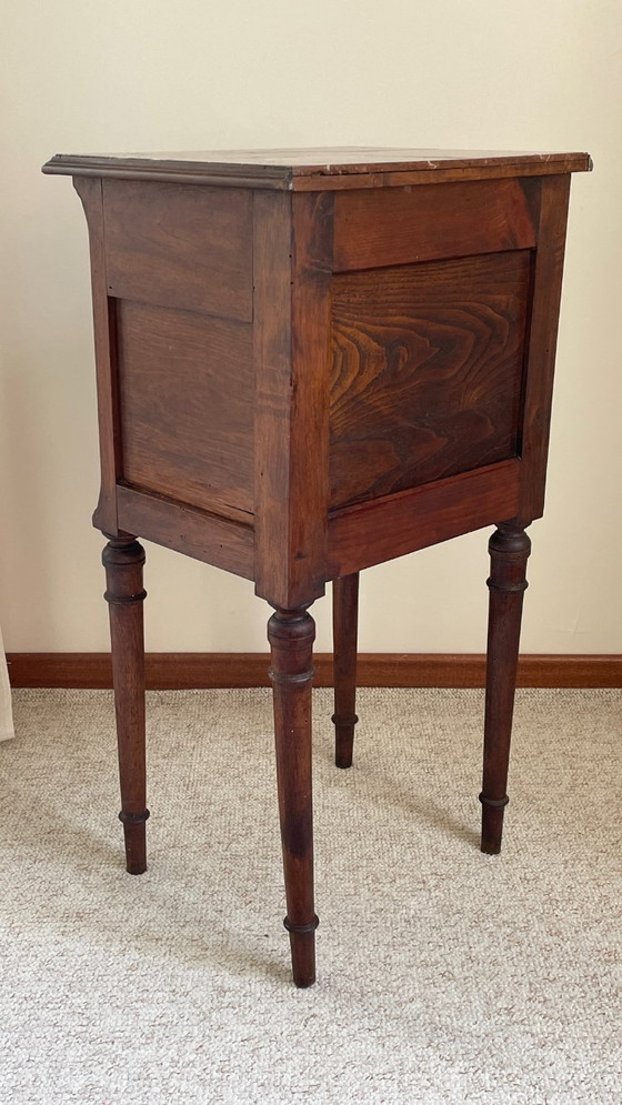 Image 1 of TABLE de Chevet Ancienne MARBRE et Bois
