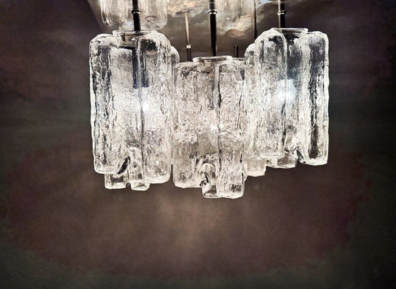 Vintage Kalmar Granada lamp, Ceiling lights, Glass, Chrome, Silver (photo 13 of 14)