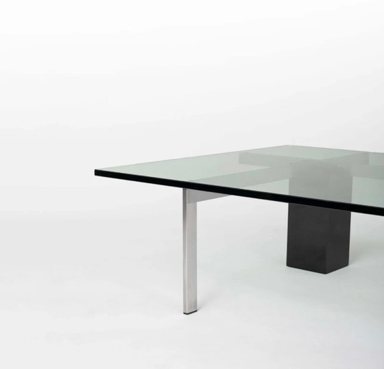 Image 1 of  KW1 glass, metal and granite coffee table by Hank Kwint for Metaform 1980s