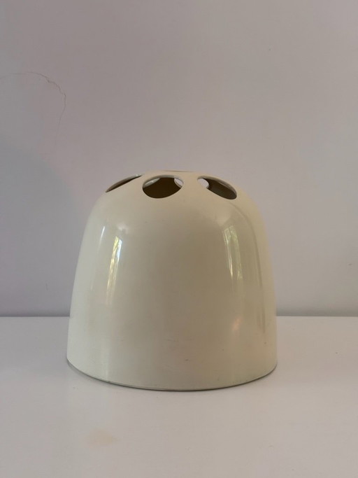 Paragüero Dedalo de Emma Gismondi Schweinberger para Artemide, 1966, ABS blanco, estilo era espacial.
