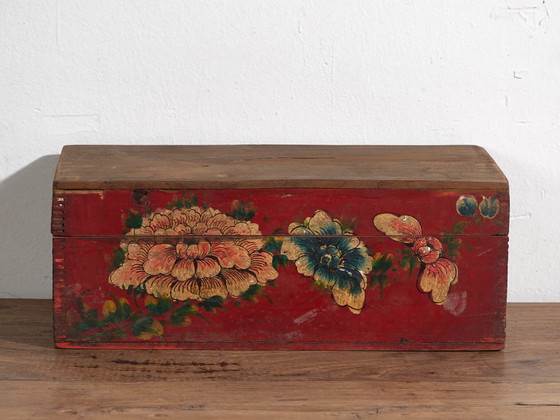 Antique red case with floral motifs (c.1900) #34 – Decorative Objects (photo 14 of 40)