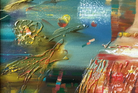 Original Oil Painting Abstract Expressionism Summer – Paintings & Drawings, Canvas (photo 10 of 13)