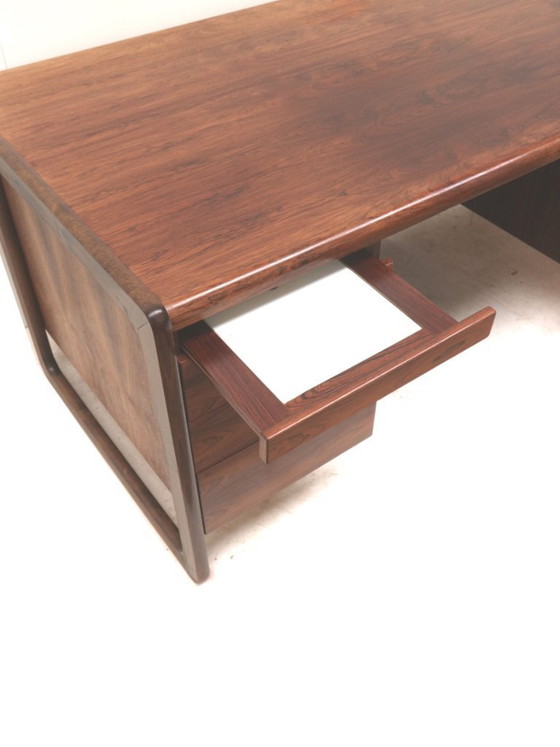 Image 1 of Large vintage rosewood desk / executive desk from the 1960s