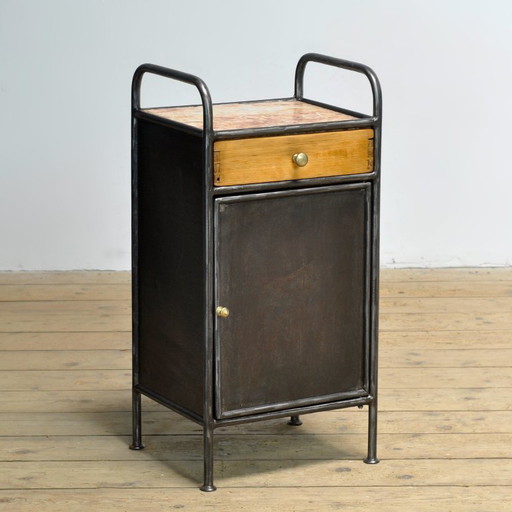 Nachtkastje met marmeren blad, circa 1920