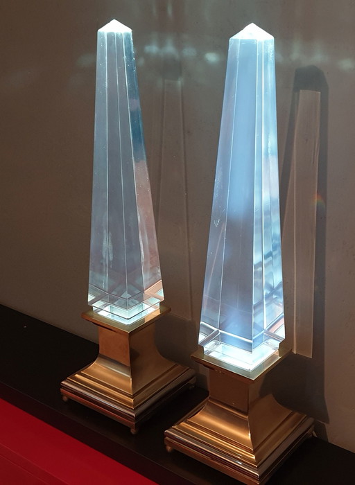 2 x Sandro Petti 'Obelisk' lampen