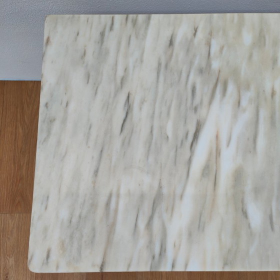 Image 1 of Vintage Marmeren Regency Salontafel Koffietafel met marmer blad Empire-stijl