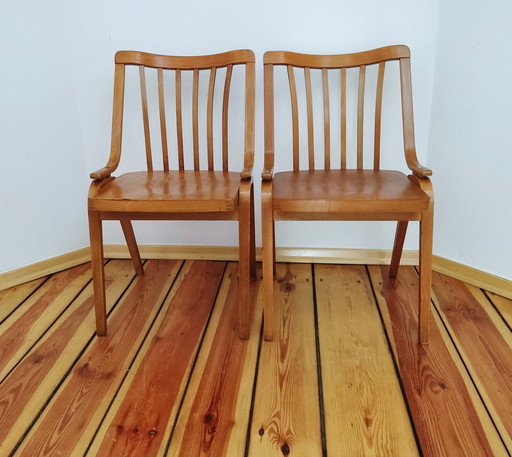 Czechoslovakian Chairs By L. Volák For Ton, 1960S, Set Of 2