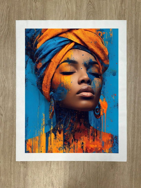 Image 1 of Alberto RICARDO - Mujer Afro - Tela d'artista