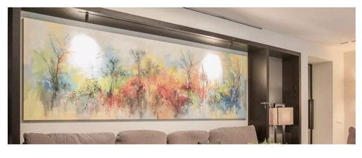 Tableau Maria de Vries 'Champ de fleurs'