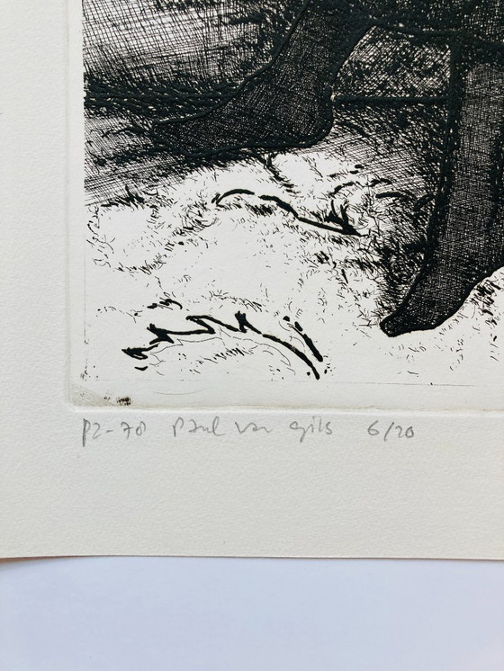 Image 1 of Paul van Gils - Vintage Etching - Seated Woman