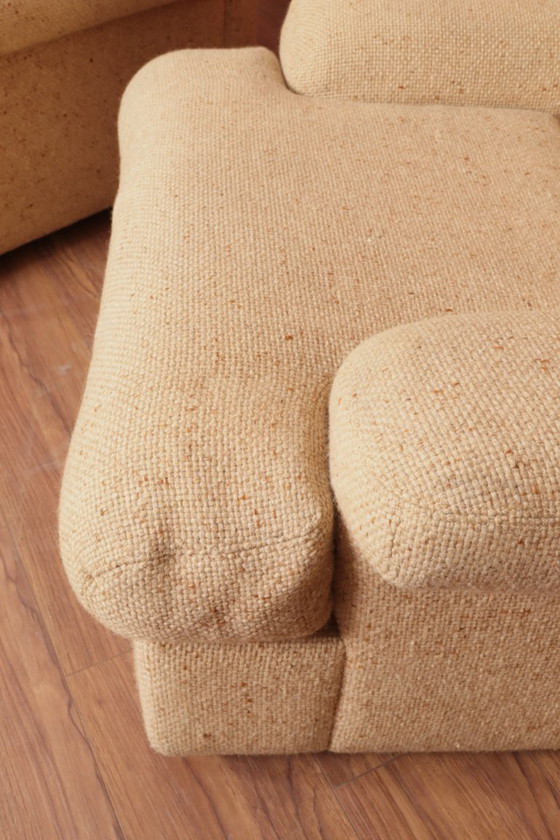 Image 1 of Juego de sillones daneses con cojines suaves y cómodos tapizados de lana