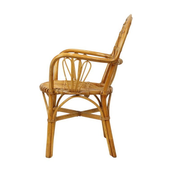 Image 1 of Vintage Rotan Stoel Fauteuil Boho Design Jaren 70