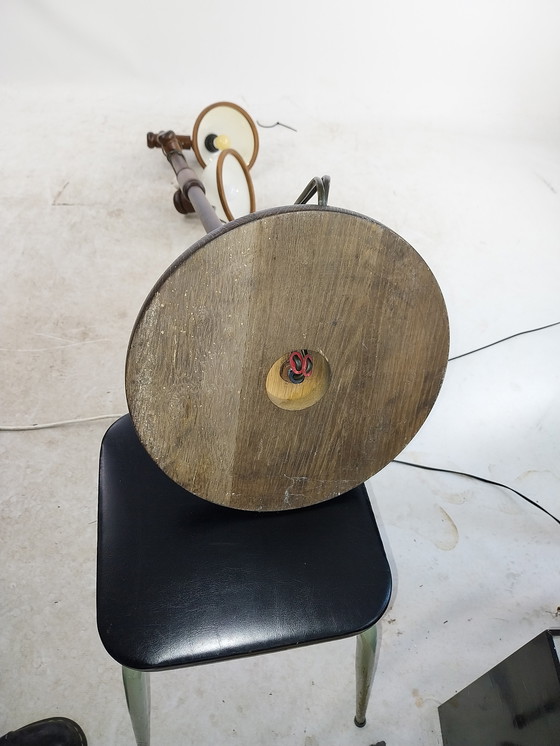 Image 1 of 1 x Steïnhauer Dubbele Houten Vloerlamp años 70