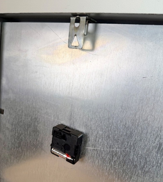 Image 1 of Große graue quadratische Wanduhr von Pragotron, 1970er Jahre