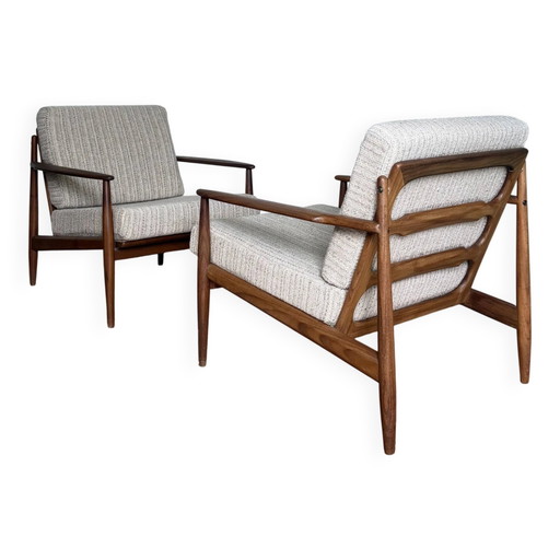 Poltrona scandinava vintage in teak – fauteuils, Wool, Scandinavian