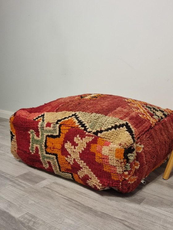 Image 1 of Vintage Pouf,Moroccan Pouf,Berber Seat Cushion