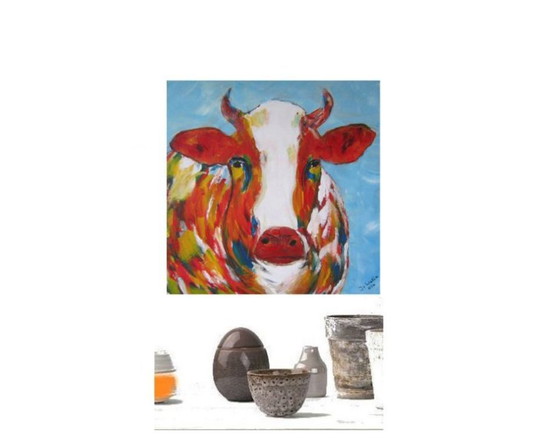 Image 1 of Gemälde „Kuh“ abstrakt