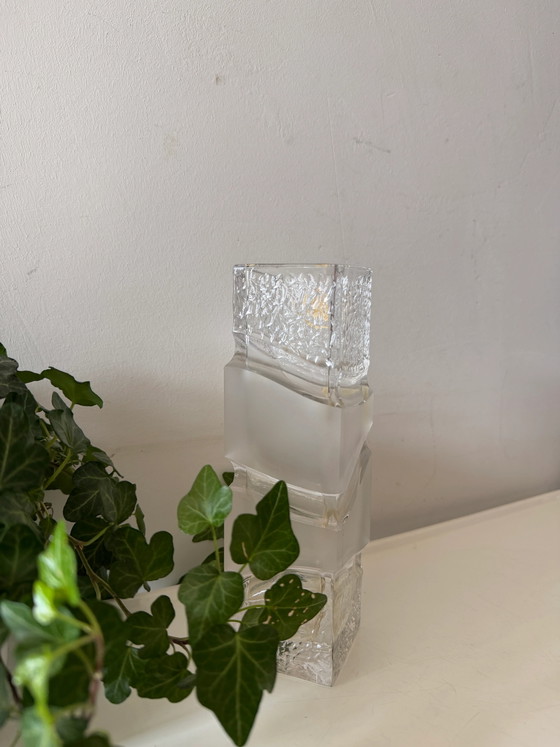 Crystal pop art block vase – Mid Century Modern (photo 2 of 5)