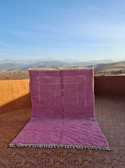 Prachtig roze wollen vloerkleed 200/250 cm – vloerkleden en tapijten, Wool (photo 2 of 6)