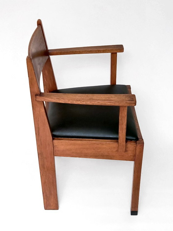 Sedia Art Déco della Hague School – Sedie da pranzo, Leather, Wood (photo 6 of 21)