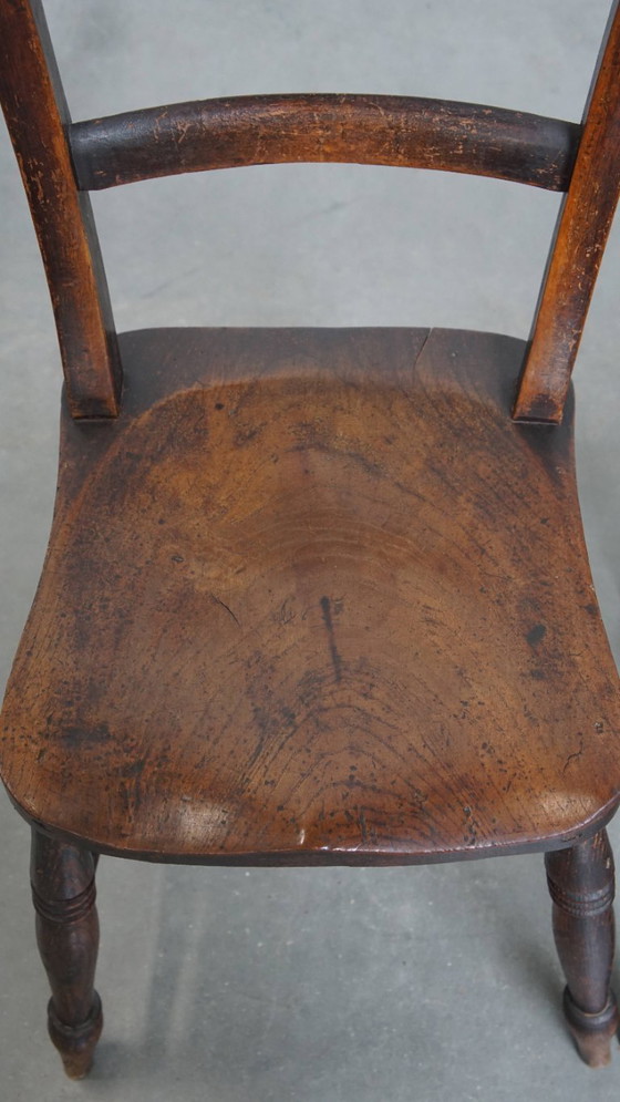 Image 1 of 10 x Antique English Oxford dining/kitchen chair