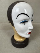 Vintage keramiek hoofd ‘Pierot’ - West Germany