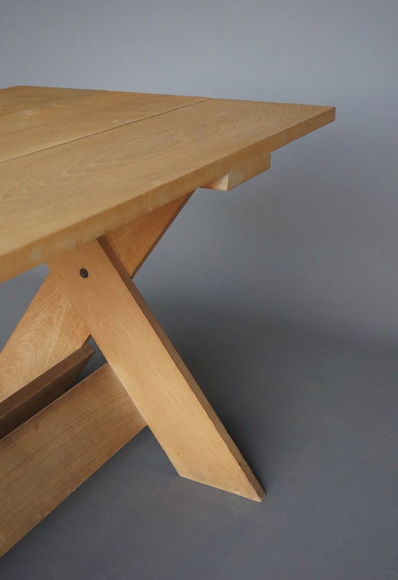 Image 1 of Un raro tavolo da pranzo 'Crate' di Gerrit Rietveld per Cassina, anni '80