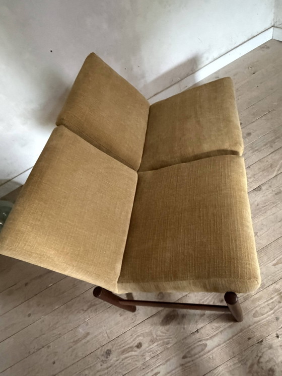 Panca scandinava vintage in velluto giallo – Divani 2 posti, Velvet, Scandinavian (photo 8 of 9)
