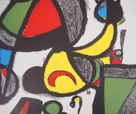 Joan Miró: Copa del Mundo, Surrealist Figure, Original Signed Lithograph – Posters, Paper (photo 7 of 9)