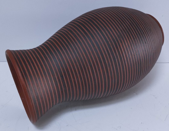 Image 1 of Two-tone clay vase, signed, 1960s