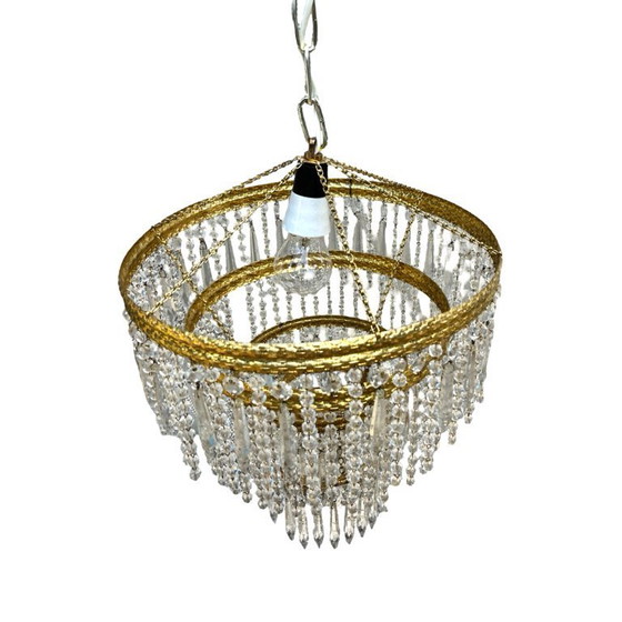 Image 1 of Crystal chandelier, Železnobrodské Sklo, Czechoslovakia, 1970s