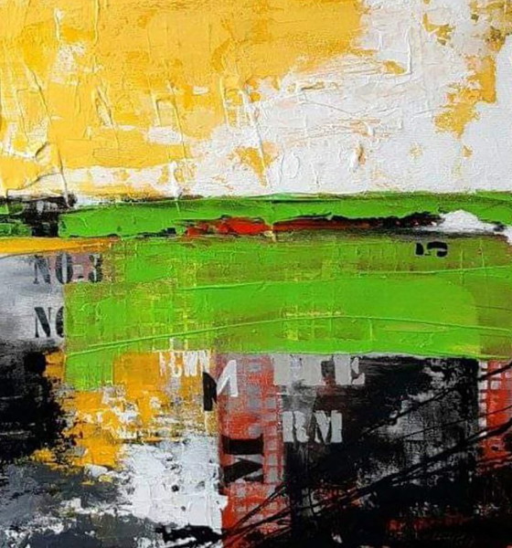 Original Acrylic Painting Modern Art Abstract Harmony of Life – Paintings & Drawings, Canvas (photo 6 of 6)