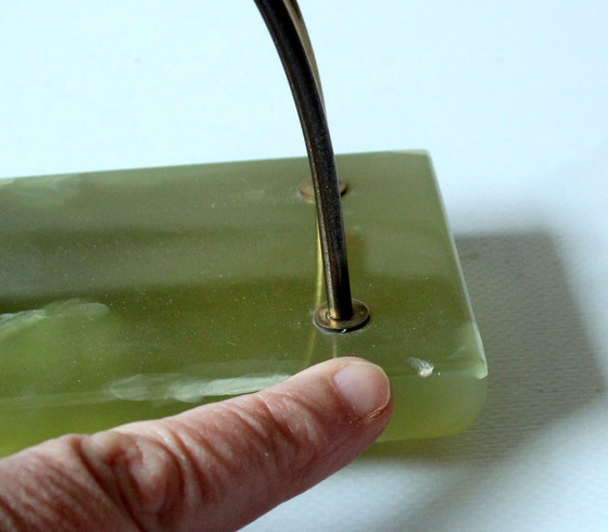 Image 1 of Onyx brass letter holder - Vintage