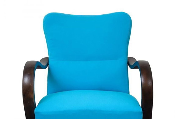 Ensemble de Fauteuils Art Déco Bleus, années 1920 – Art Deco (photo 7 of 9)