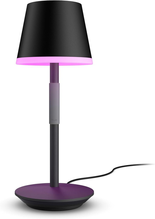 Philips White and Color Ambiance, lampe à poser portable Hue Go Portable, compatible Bluetooth, 370 lm, 16 millions de couleurs,