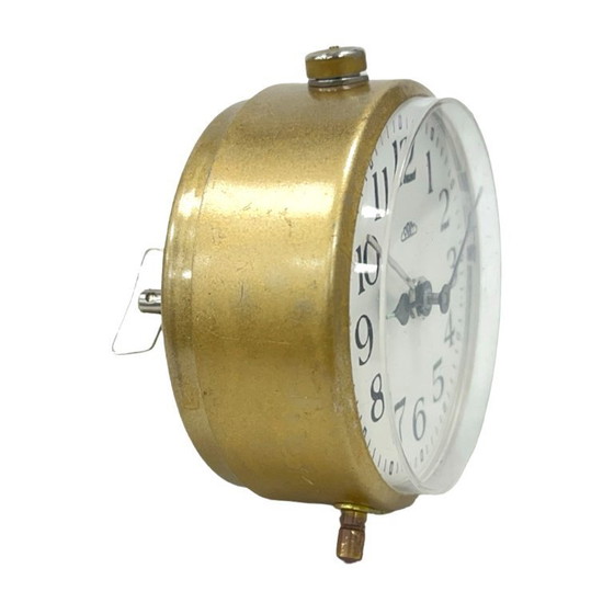 Image 1 of Budzik PRIM vintage – Czechosłowacja – mechaniczny złoty lata 60./70.